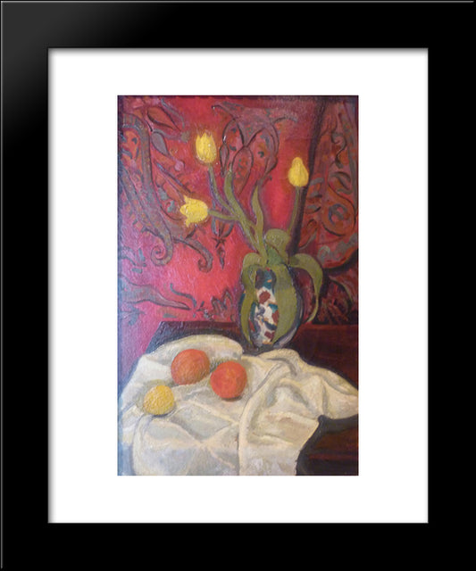 Yellow Tulips 20x24 Black Modern Wood Framed Art Print Poster by Fresnaye, Roger