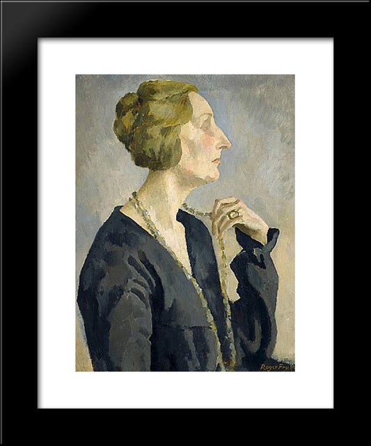 Portrait Of Edith Sitwell 20x24 Black Modern Wood Framed Art Print Poster by Fry, Roger