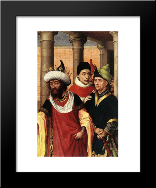 Group Of Men 20x24 Black Modern Wood Framed Art Print Poster by van der Weyden, Rogier