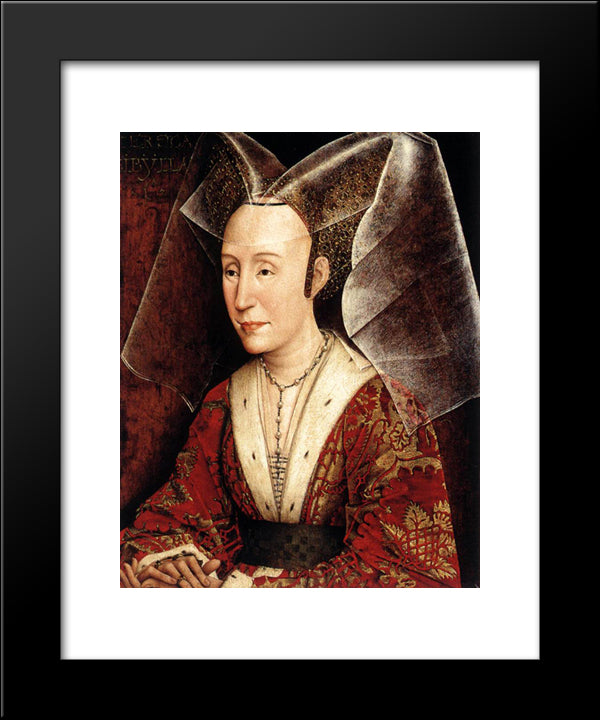 Isabella Of Portugal 20x24 Black Modern Wood Framed Art Print Poster by van der Weyden, Rogier