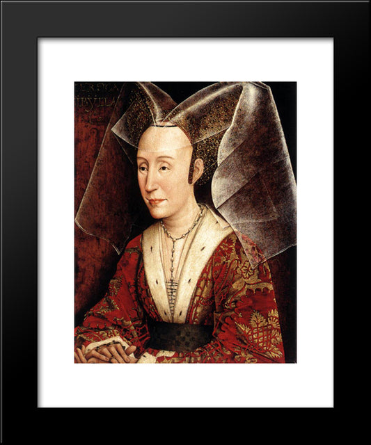Isabella Of Portugal 20x24 Black Modern Wood Framed Art Print Poster by van der Weyden, Rogier