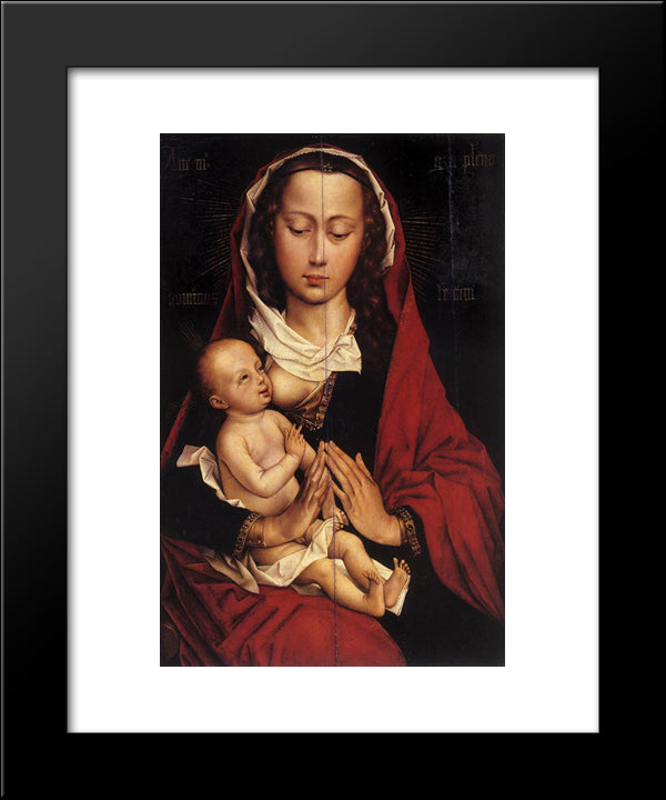 Madonna And Child 20x24 Black Modern Wood Framed Art Print Poster by van der Weyden, Rogier