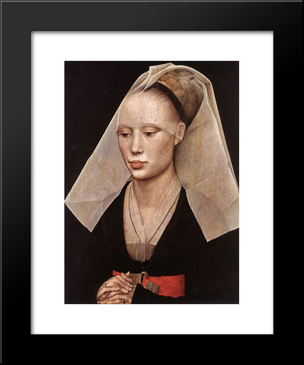 Portrait Of A Lady 20x24 Black Modern Wood Framed Art Print Poster by van der Weyden, Rogier