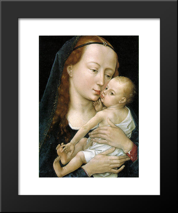 Virgin And Child 20x24 Black Modern Wood Framed Art Print Poster by van der Weyden, Rogier