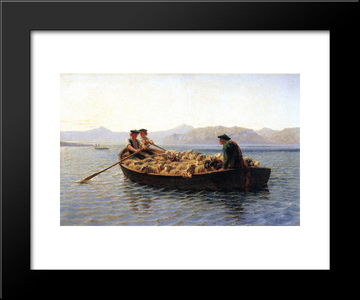 Changing Pastures 20x24 Black Modern Wood Framed Art Print Poster by Bonheur, Rosa