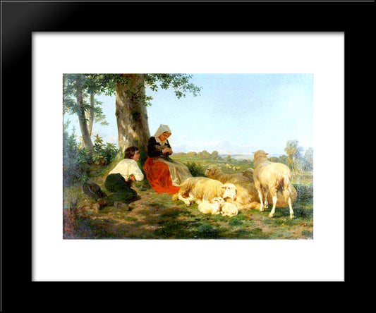 Repose 20x24 Black Modern Wood Framed Art Print Poster by Bonheur, Rosa