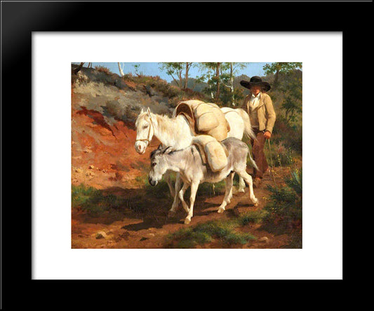 The Return From The Mill 20x24 Black Modern Wood Framed Art Print Poster by Bonheur, Rosa