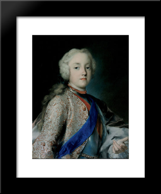 Crown Prince Friedrich Christian Of Saxony 20x24 Black Modern Wood Framed Art Print Poster by Carriera, Rosalba