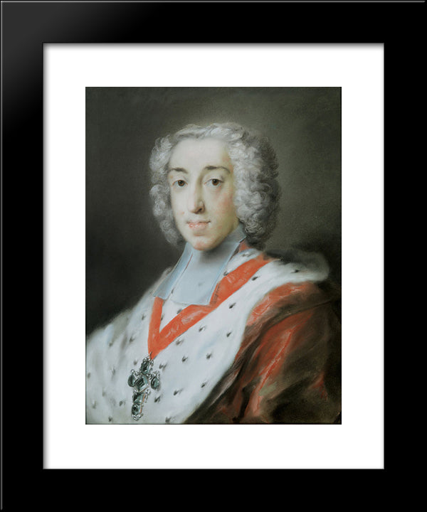 Elector Clemens Augustus Of Cologne 20x24 Black Modern Wood Framed Art Print Poster by Carriera, Rosalba