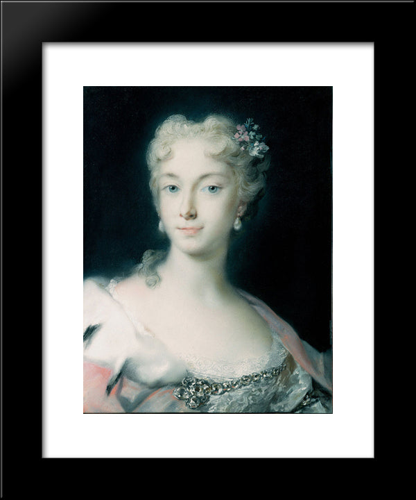 Maria Theresa, Archduchess Of Habsburg 20x24 Black Modern Wood Framed Art Print Poster by Carriera, Rosalba