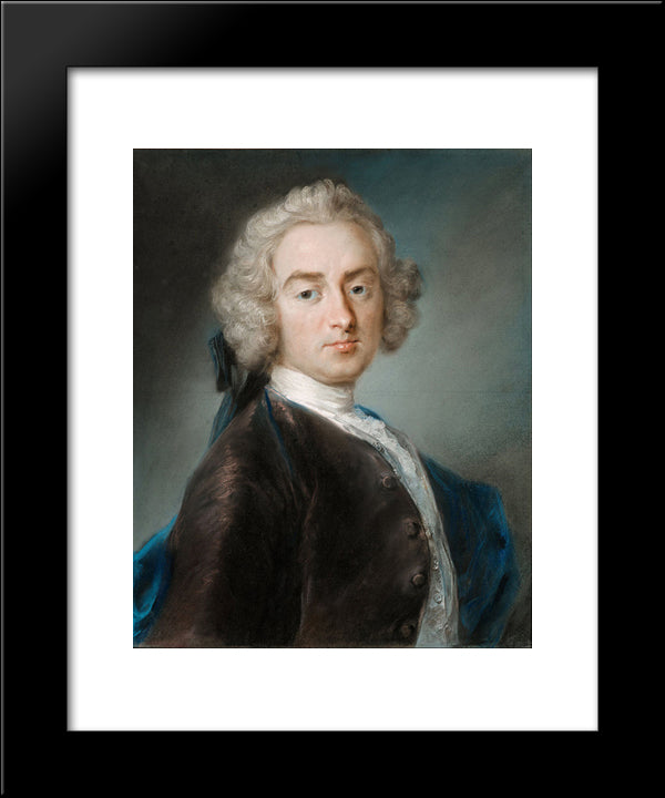 Sir James Gray, Second Baronet 20x24 Black Modern Wood Framed Art Print Poster by Carriera, Rosalba