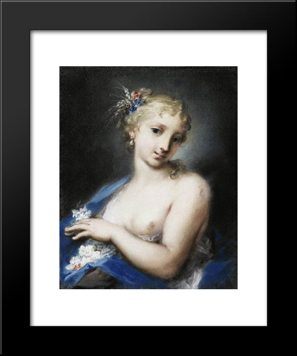 Summer 20x24 Black Modern Wood Framed Art Print Poster by Carriera, Rosalba