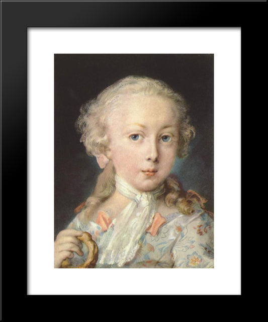 Young Child Of The Le Blond Family 20x24 Black Modern Wood Framed Art Print Poster by Carriera, Rosalba