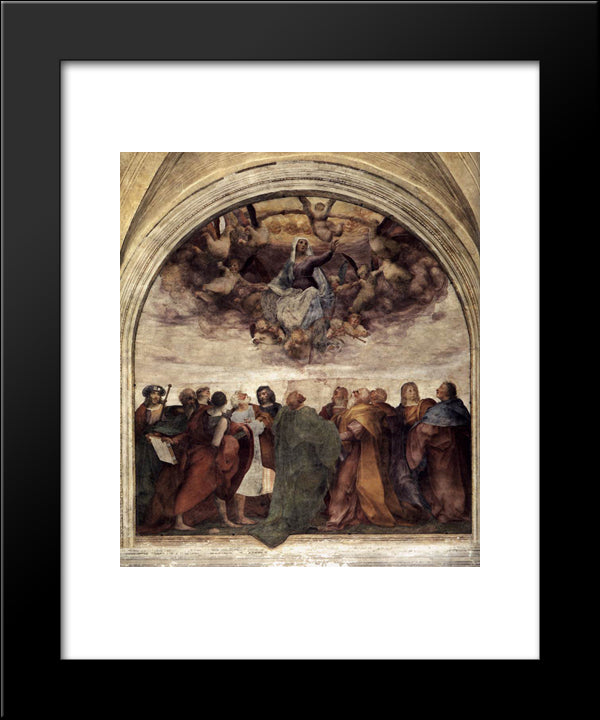 Assumption Of The Virgin 20x24 Black Modern Wood Framed Art Print Poster by Fiorentino, Rosso