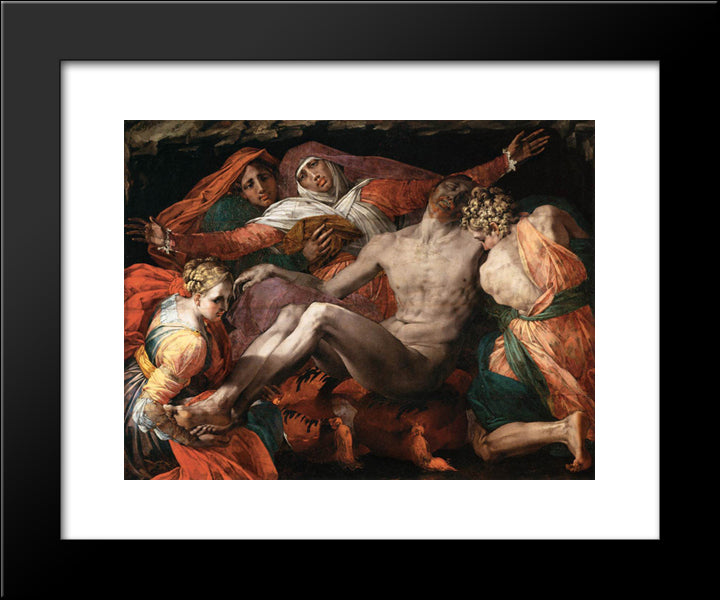 Pieta 20x24 Black Modern Wood Framed Art Print Poster by Fiorentino, Rosso