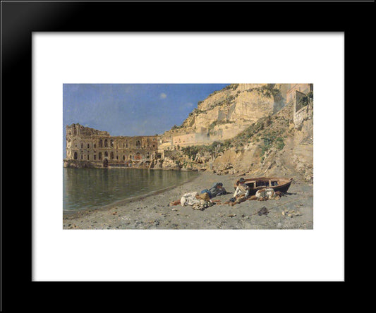 A Siesta In Sunshine 20x24 Black Modern Wood Framed Art Print Poster by Santoro, Rubens