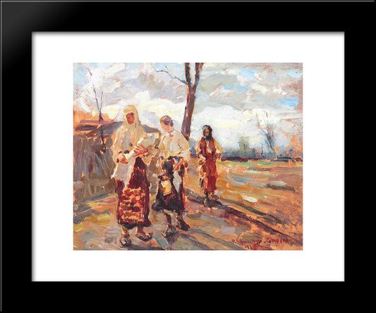 Baptism At The Countryside 20x24 Black Modern Wood Framed Art Print Poster by Schweitzer Cumpana, Rudolf