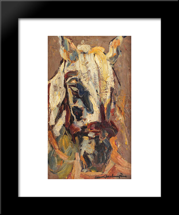 Horse 20x24 Black Modern Wood Framed Art Print Poster by Schweitzer Cumpana, Rudolf