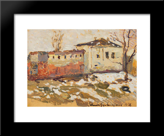 Late Winter In Gherla 20x24 Black Modern Wood Framed Art Print Poster by Schweitzer Cumpana, Rudolf