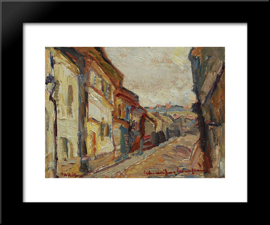 Street Towards Montmartre 20x24 Black Modern Wood Framed Art Print Poster by Schweitzer Cumpana, Rudolf