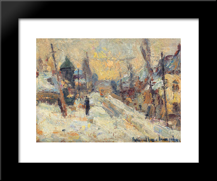 Winter Landscape 20x24 Black Modern Wood Framed Art Print Poster by Schweitzer Cumpana, Rudolf