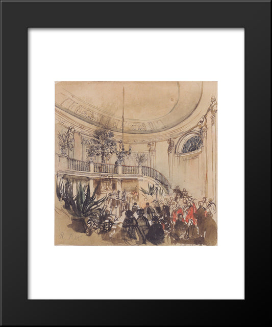 Mortuary In A Palace 20x24 Black Modern Wood Framed Art Print Poster by Alt, Rudolf von