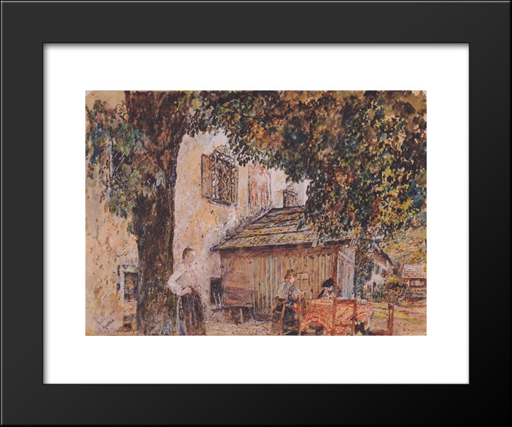 Motif From Goisern 20x24 Black Modern Wood Framed Art Print Poster by Alt, Rudolf von