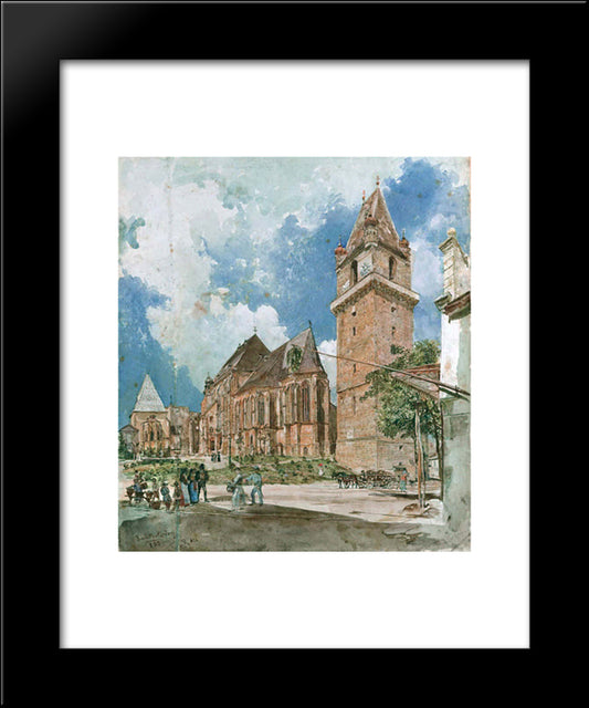 Perchtoldsdorf 20x24 Black Modern Wood Framed Art Print Poster by Alt, Rudolf von