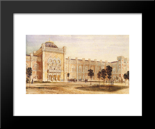 View Of Arsenal Museum 20x24 Black Modern Wood Framed Art Print Poster by Alt, Rudolf von