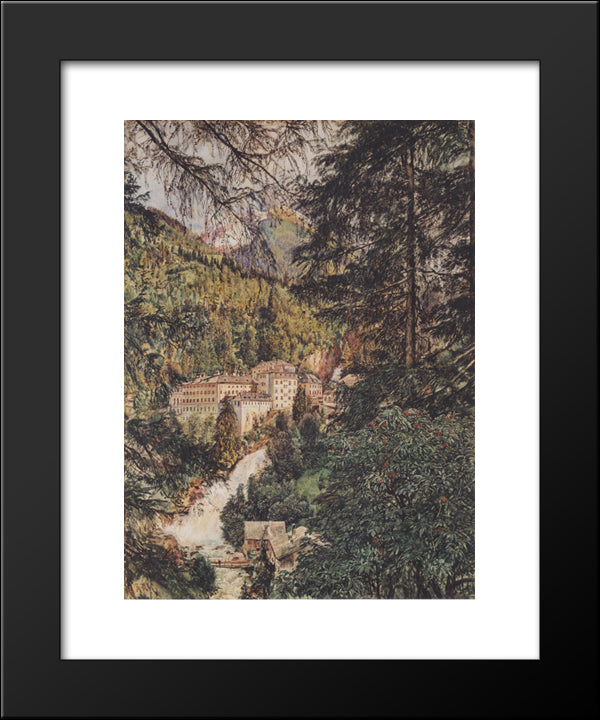 View Of Bad Gastein 20x24 Black Modern Wood Framed Art Print Poster by Alt, Rudolf von