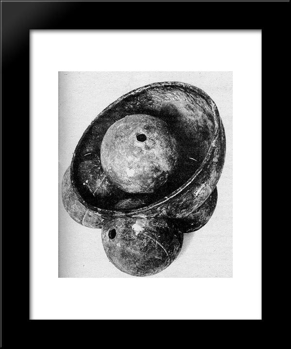 Cluster About Hemisphere 20x24 Black Modern Wood Framed Art Print Poster by Vollmer, Ruth
