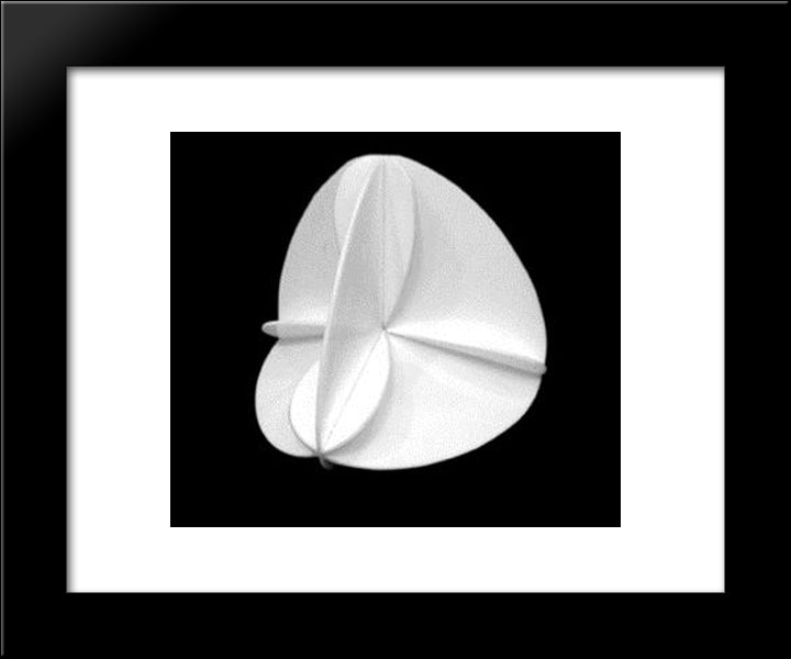 Intersecting Ovals 20x24 Black Modern Wood Framed Art Print Poster by Vollmer, Ruth