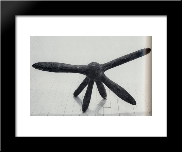 Walking Ball 20x24 Black Modern Wood Framed Art Print Poster by Vollmer, Ruth