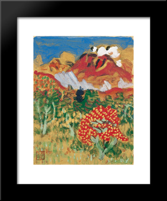 Autumn Landscape 20x24 Black Modern Wood Framed Art Print Poster by Umehara, Ryuzaburo
