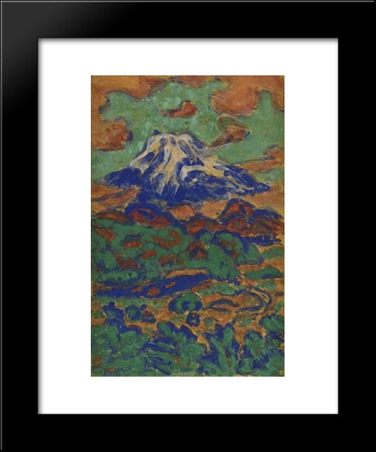 Mount Fuji Seen From Ohito 20x24 Black Modern Wood Framed Art Print Poster by Umehara, Ryuzaburo