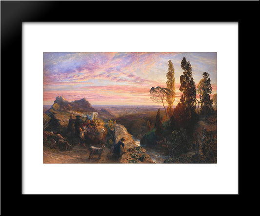 A Dream In The Apennine 20x24 Black Modern Wood Framed Art Print Poster by Palmer, Samuel