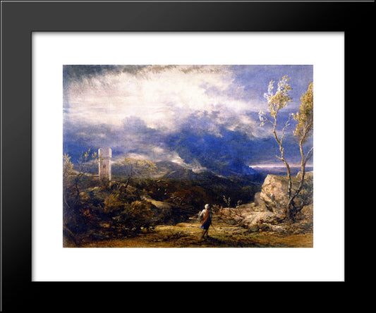 Christian Descending Into The Valley Of Humiliation 20x24 Black Modern Wood Framed Art Print Poster by Palmer, Samuel