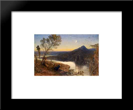 Classical River Scene 20x24 Black Modern Wood Framed Art Print Poster by Palmer, Samuel