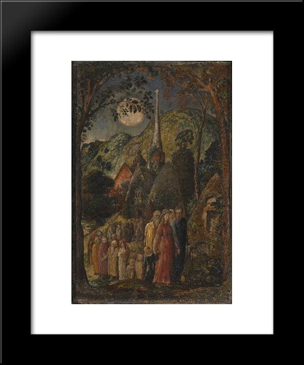 Coming From Evening Church 20x24 Black Modern Wood Framed Art Print Poster by Palmer, Samuel