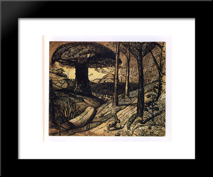 Early Morning 20x24 Black Modern Wood Framed Art Print Poster by Palmer, Samuel