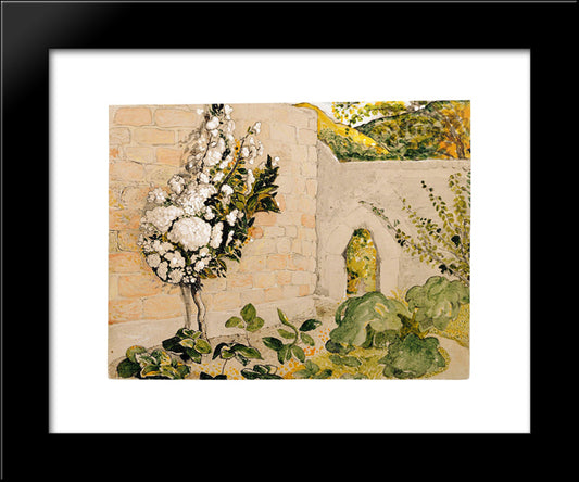 Pear Tree In A Walled Garden 20x24 Black Modern Wood Framed Art Print Poster by Palmer, Samuel