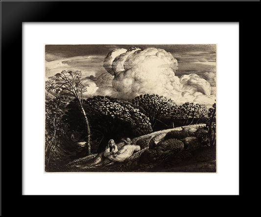 The Bright Cloud 20x24 Black Modern Wood Framed Art Print Poster by Palmer, Samuel