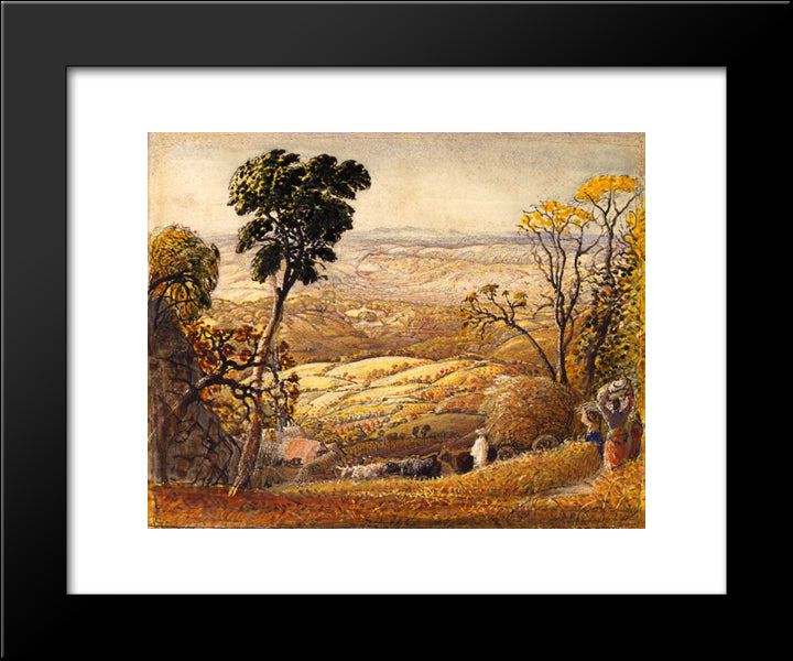 The Golden Valley 20x24 Black Modern Wood Framed Art Print Poster by Palmer, Samuel