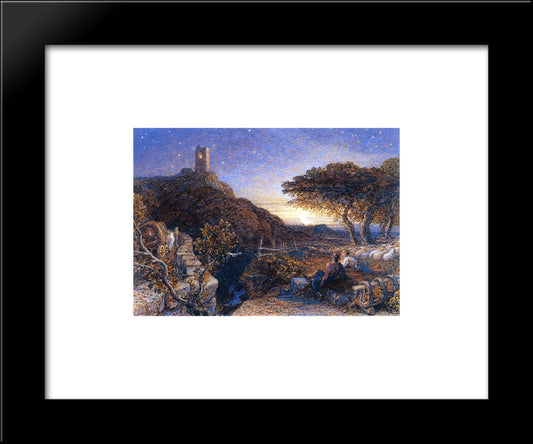 The Lonely Tower 20x24 Black Modern Wood Framed Art Print Poster by Palmer, Samuel