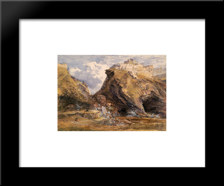 View At Tintagel 20x24 Black Modern Wood Framed Art Print Poster by Palmer, Samuel