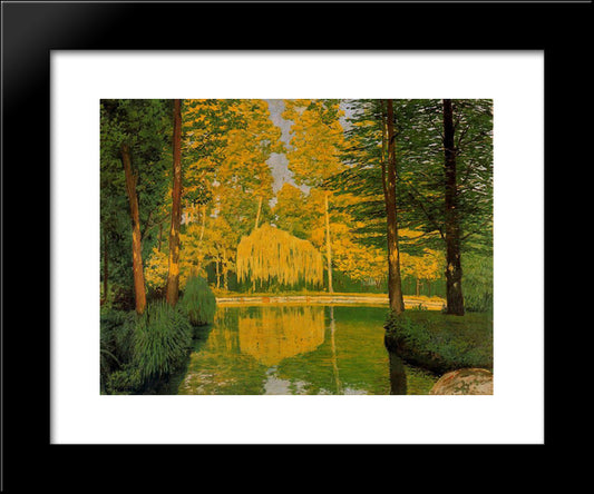 Jardines De Aranjuez 1 20x24 Black Modern Wood Framed Art Print Poster by Rusinol, Santiago