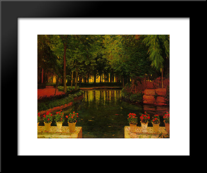 Jardines De Aranjuez 2 20x24 Black Modern Wood Framed Art Print Poster by Rusinol, Santiago