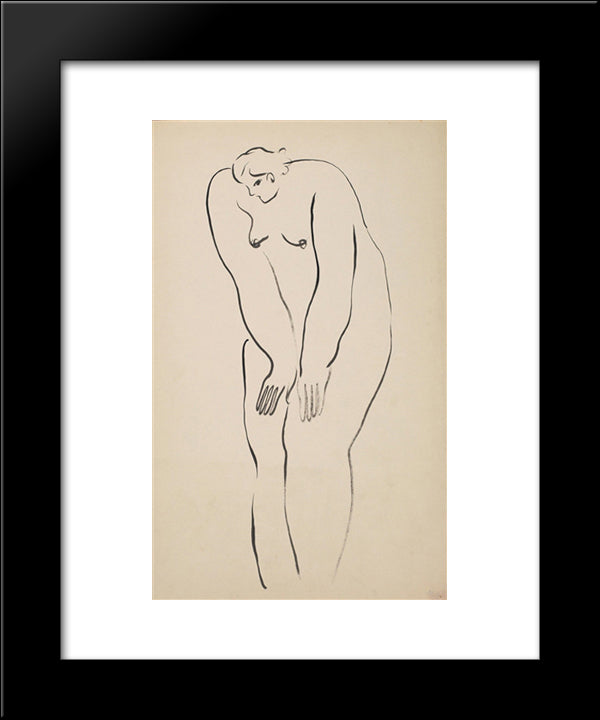 Nude 20x24 Black Modern Wood Framed Art Print Poster by Sanyu