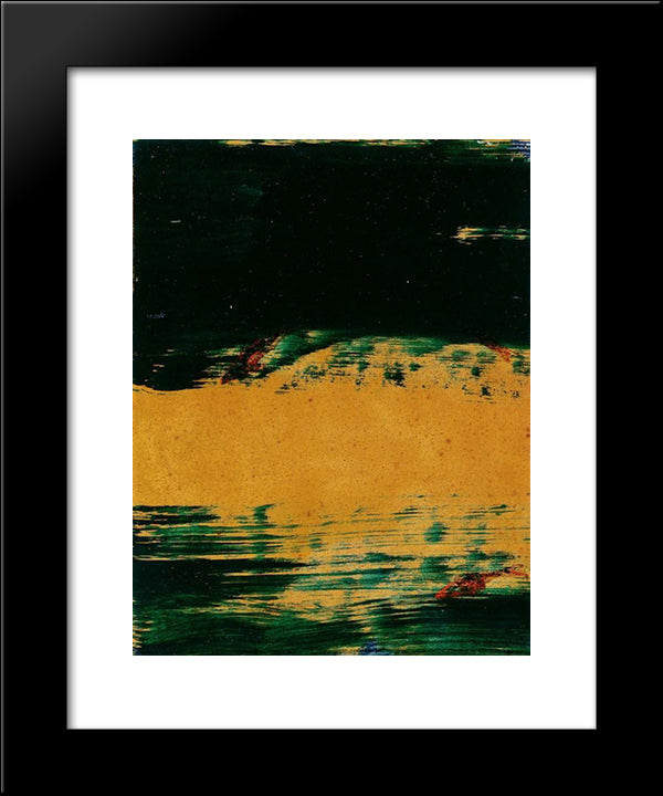 Small Fish 20x24 Black Modern Wood Framed Art Print Poster by Sanyu