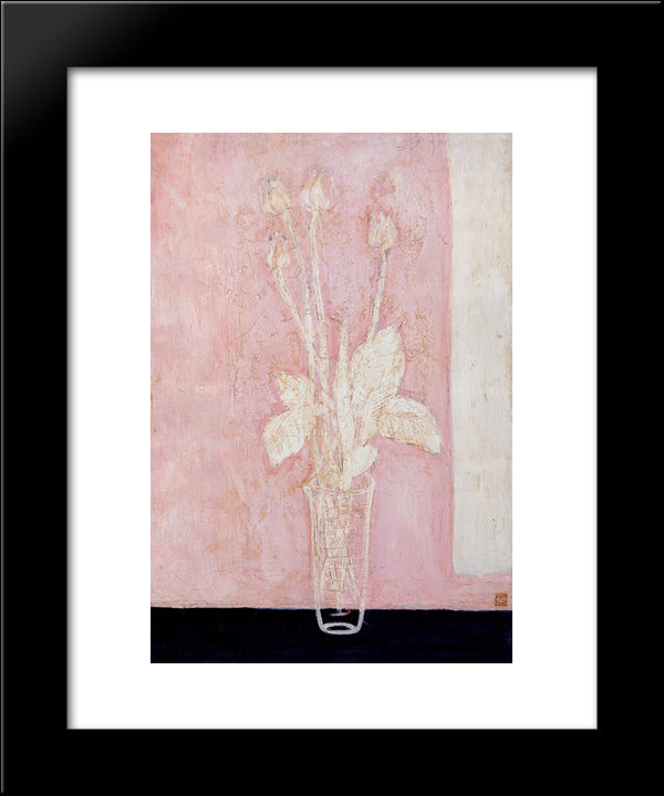 Tulip 20x24 Black Modern Wood Framed Art Print Poster by Sanyu